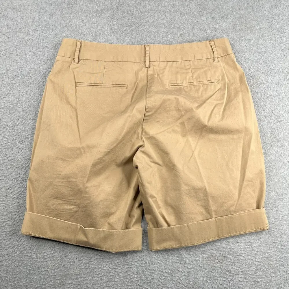 J Crew Stretch Summer Weight Chino Shorts Womens Size 2 Beige Casual